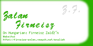 zalan firneisz business card